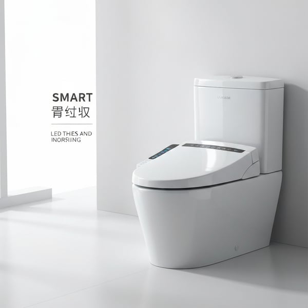 Smart One-Piece Toilet with LED Bidet, Tankless, Touch Control