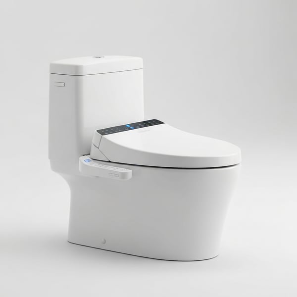 Smart One-Piece Toilet with LED Bidet, Tankless, Touch Control