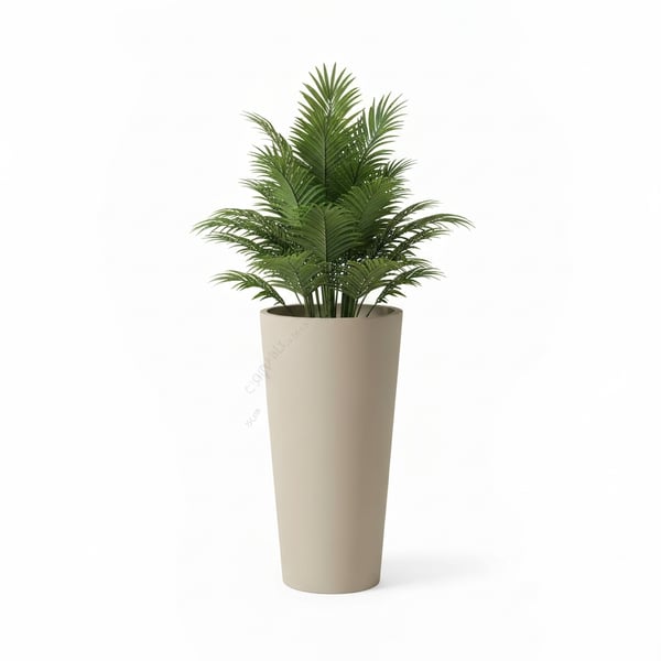 Premium 80cm Decorative Composite Planter Set with Premium Artificial Greenery