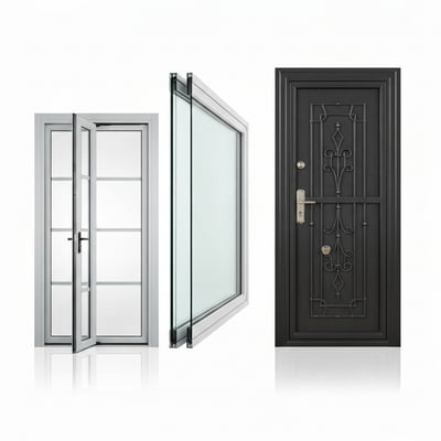 Series roller shutters — 6063-T5 aluminum frame, 1.4mm thick, powder-coated
