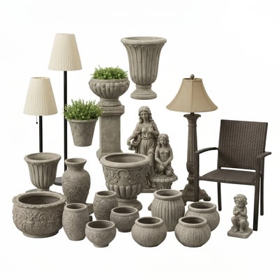 Ceramic Living-Room Floor Vase, 80cm, Wide Mouth for Fres…