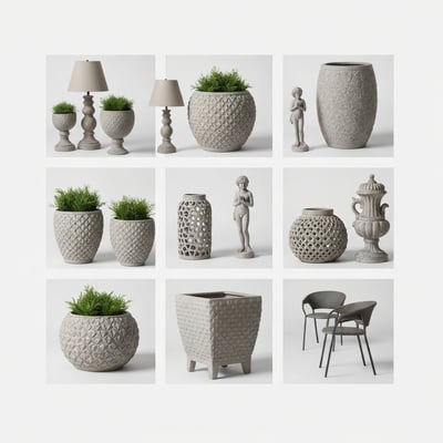 Matte Ribbed Scandinavian Ceramic Vase, 28cm, 6 Blended Pastel Colors